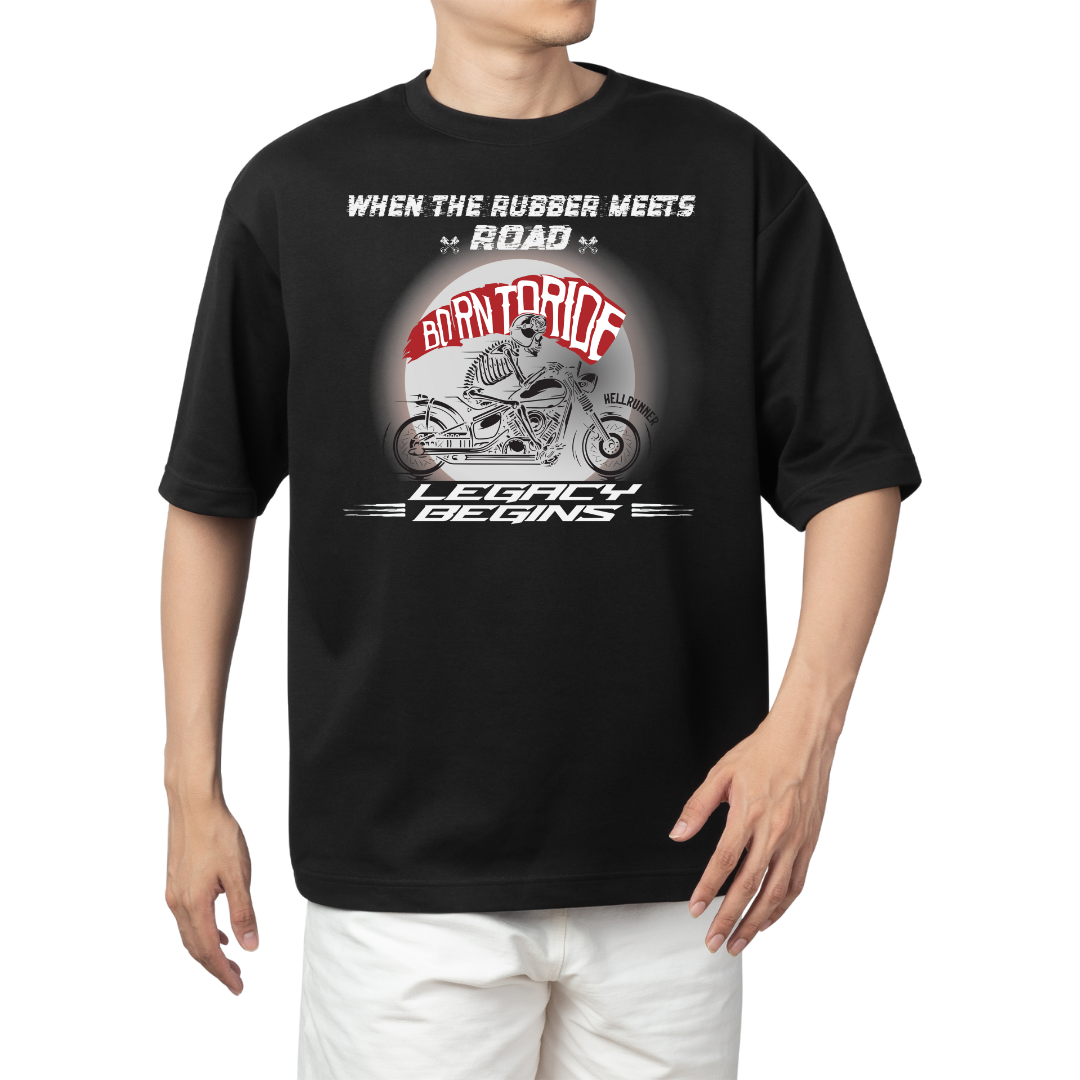 BORN TO RIDE UNISEX T-SHIRT