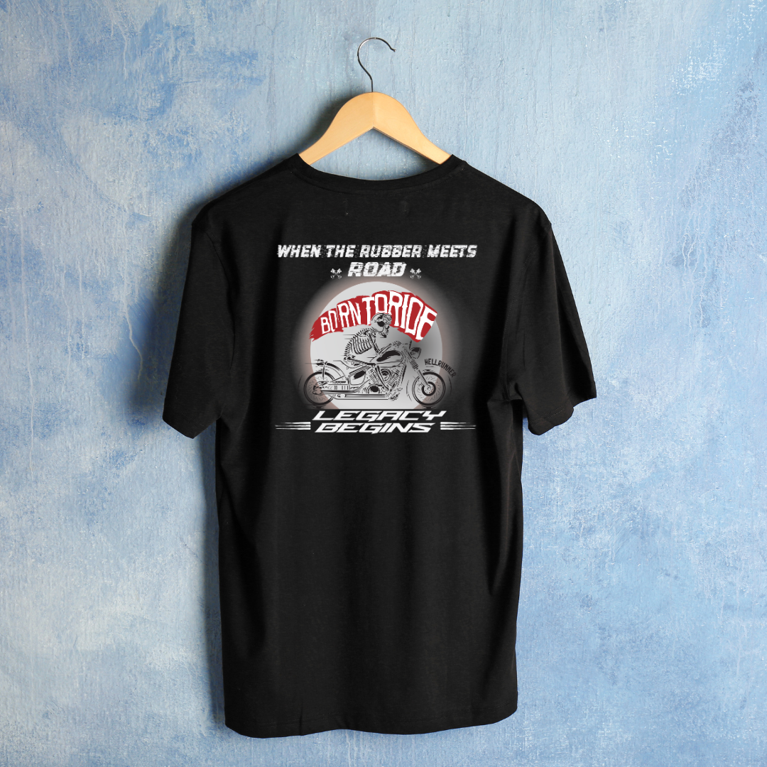 BORN TO RIDE UNISEX T-SHIRT