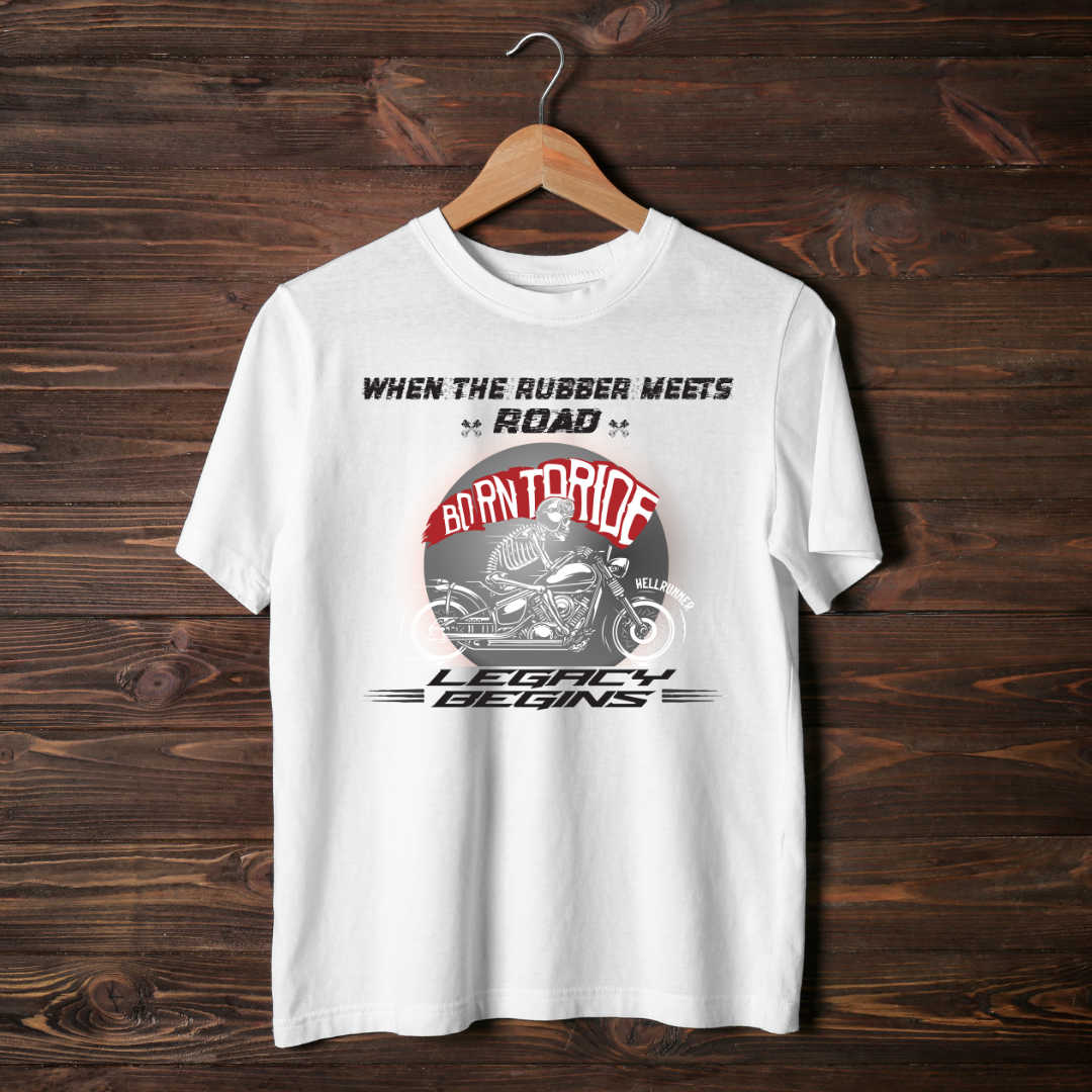 BORN TO RIDE UNISEX T-SHIRT