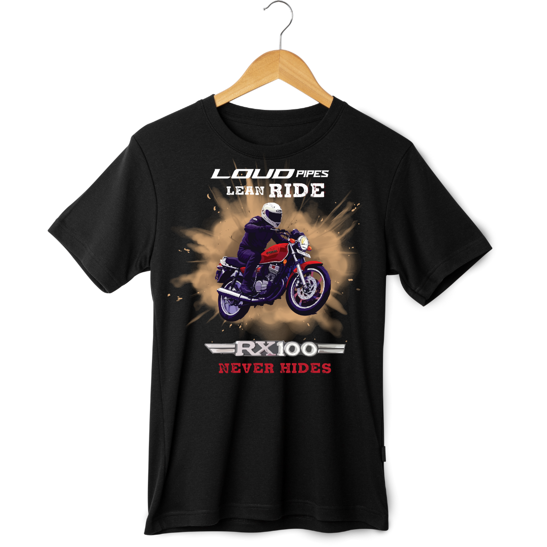 RX 100 NEVER RIDES UNISEX T-SHIRT