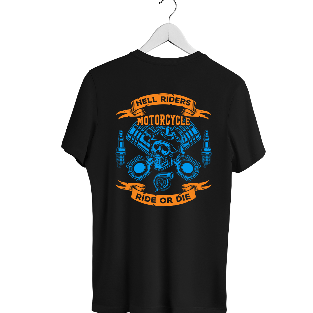 HELL RIDERS MOTORCYCLE UNISEX T-SHIRT