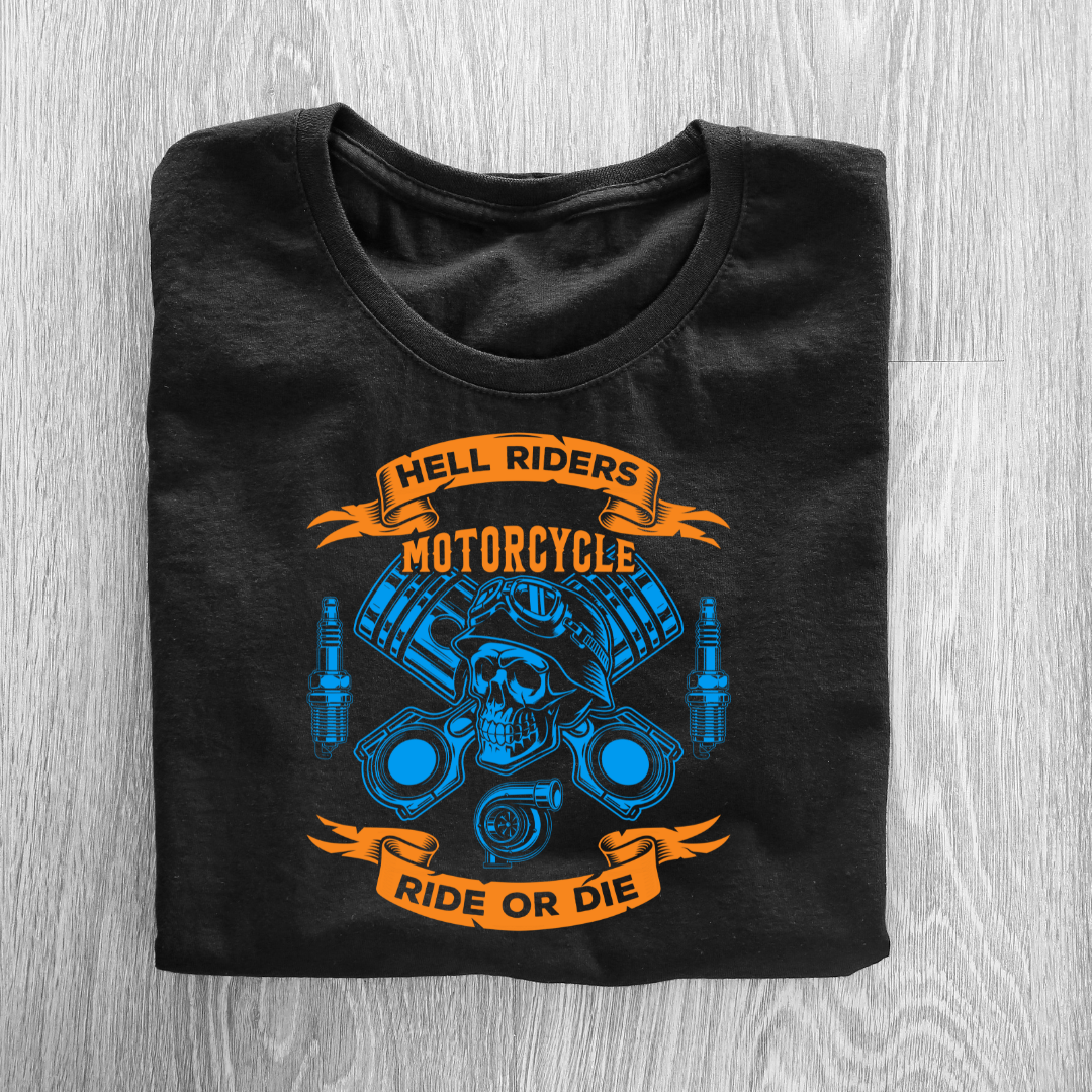 HELL RIDERS MOTORCYCLE UNISEX T-SHIRT
